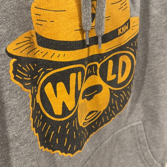 Keep Nature Wild Smokey the Bear Wildbear Unisex Hoodie Grey Size Small - Picture 3 of 5